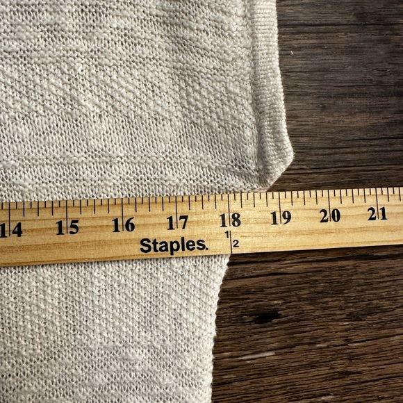 Moth by Anthropology White Ribbed Cap Sleeve Sweater - Picture 8 of 9